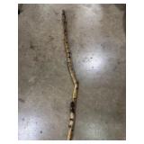 rustic, natural wooden walking stick 58 inch