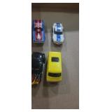 2 Afx muscle car style slot cars , 2 aurora slot