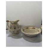 13 inch ceramic pitcher wash basin bowl