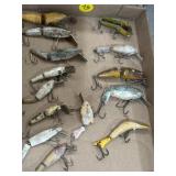 Vintage wooden fishing lures