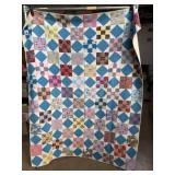 58x75 handmade quilt multicolored patchwork quilt