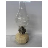 Lamplight oil lamp with etched floral glass 14