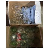 Coca-Cola glass variety & gold trimmed etched