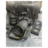 Nikon D5100 digital SLR camera w/35mm & 55-200mm