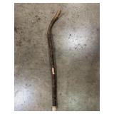 34 inch rustic, hand-carved wooden walking stick