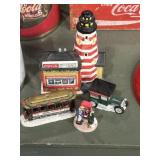 Coca-Cola lighthouse and other Christmas figures