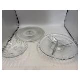 3 glassware serving dishes