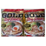 Box of 5 maruchan gold soy sauce flavored noodles