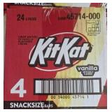 Case of 24- 4ct packs of vanilla kit kat snack