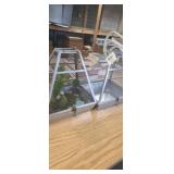 2 Metal Pyramid greenhouse with a galvanized