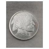 Indian /buffalo .999 1 oz fine silver round