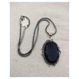 German silver Amethyst pendant anecklace