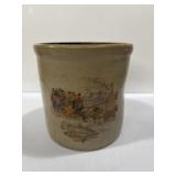 Hand painted crock 7.5in tall amd 7 in diameter