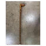 Artistic wood walking cane with a T-shaped handle