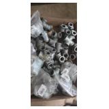 Galvanized 1/2in and 3/4in tee and 4 way