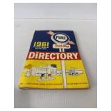 1961 Pure Oil Truck Stop Directory