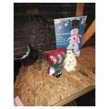 Group of lighted cat Halloween decoration