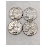 1958,1961,&1964 silver quarters