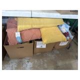 Like new throw pillows and blankets, bags and
