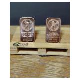 2-1 OUNCE .999 FINE COPPER BARSLADY
