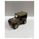 green Tonka army jeep toy 1960s