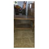 Wooden mcm unbranded side table 30x19x20in