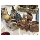 1950s-60s ceramic animal novelty planters and
