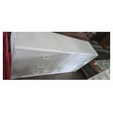 White laminate 6 drawer dresser 60x16x30in