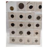 Sheet of Portugal foreign coins