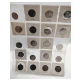 Sheet of Italy foreign coins