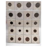 Sheet of Norway foreign coins