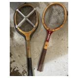 Vintage wooden tennis rackets Bancroft & Wilson
