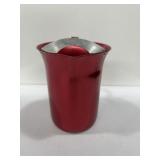 red aluminum pitcher mid century