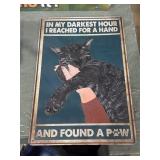 8x13 metal cat sign