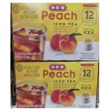 2- 12ct boxes of peach iced tea k-cups