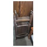 Set of 4 wooden folding chairs