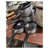 Wear-Ever aluminum Inner clad sauce pans assorted