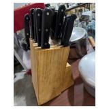 wooden Ronco Six Star+ Cutlery knife block with