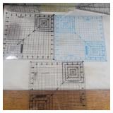 3 ezquilt square rulers 7in x7in