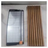 Fiskars portable paper cutter and wood slotted