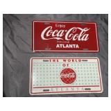 Pair of Coca-Cola Atlanta novelty license plates