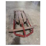 38 inch wood-and-metal snow sled
