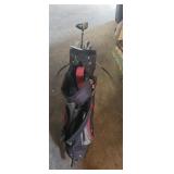 Small acuity golf bag with acuity clubs