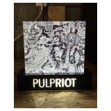 lighted display of the Pulp Riot Faction8
