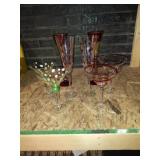 Lot of nice champagne and martini glasses.