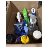 Assorted cleaning supplies, grease cleaner,