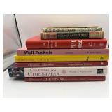 Nine books Christmas collectibles, wall pockets,