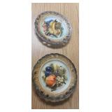 2 Napco ware fruite plate wall decorations