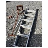garden hand-push cultivator and 6 foot aluminum