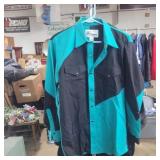 Gil Adam medium western snap button up shirt